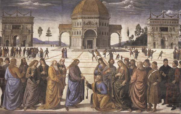 Pietro Perugino Christ Giving the Keys to Saint Peter china oil painting image